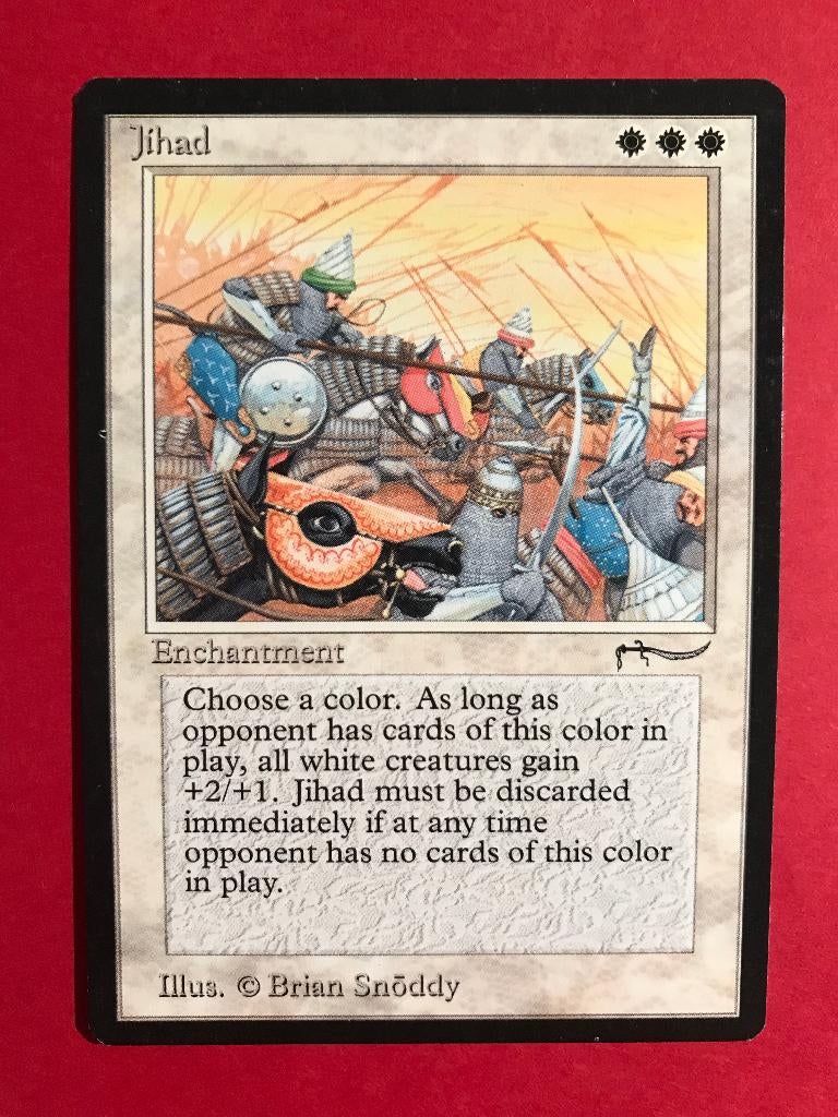 1x Jihad (Arabian Nights) EXC+/ EXC- condition, Magic the G., Hobby en Vrije tijd, Verzamelkaartspellen | Magic the Gathering