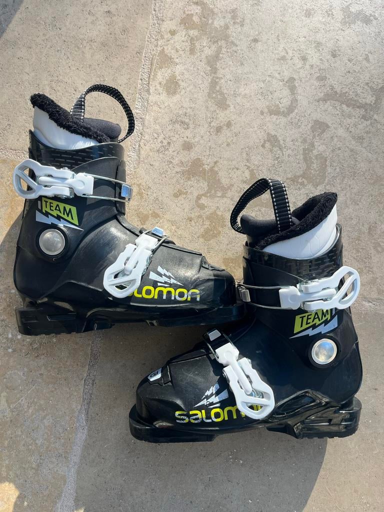 Salomon Kinderskischoenen Maat 20/20.5 (246mm), Sport en Fitness, Skiën en Langlaufen, Schoenen, Zo goed als nieuw, Skiën, Salomon