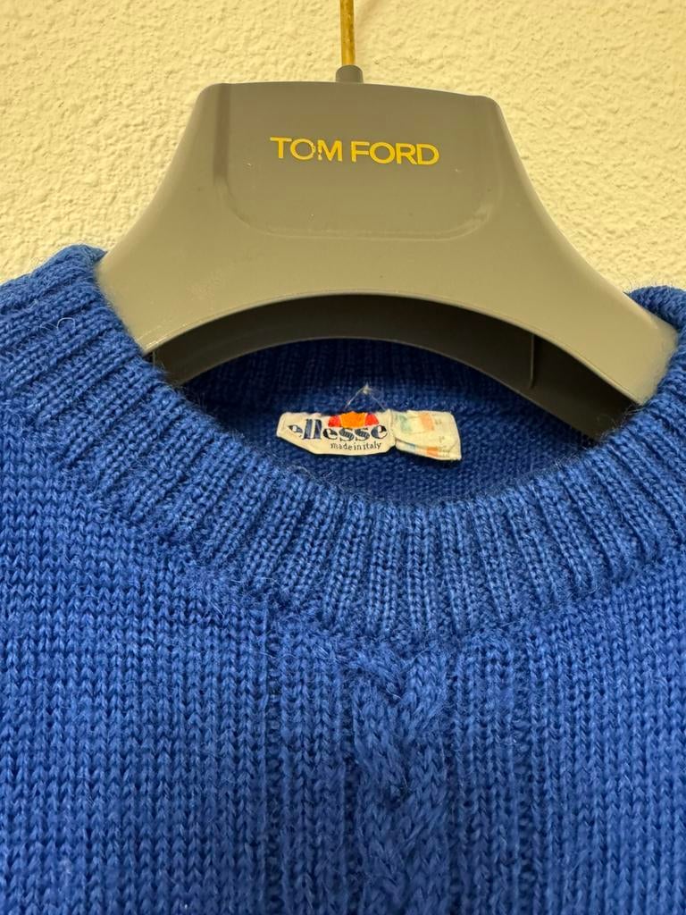 Ellesse wollen trui, Ophalen of Verzenden, Zo goed als nieuw, Maat 38/40 (M), Blauw