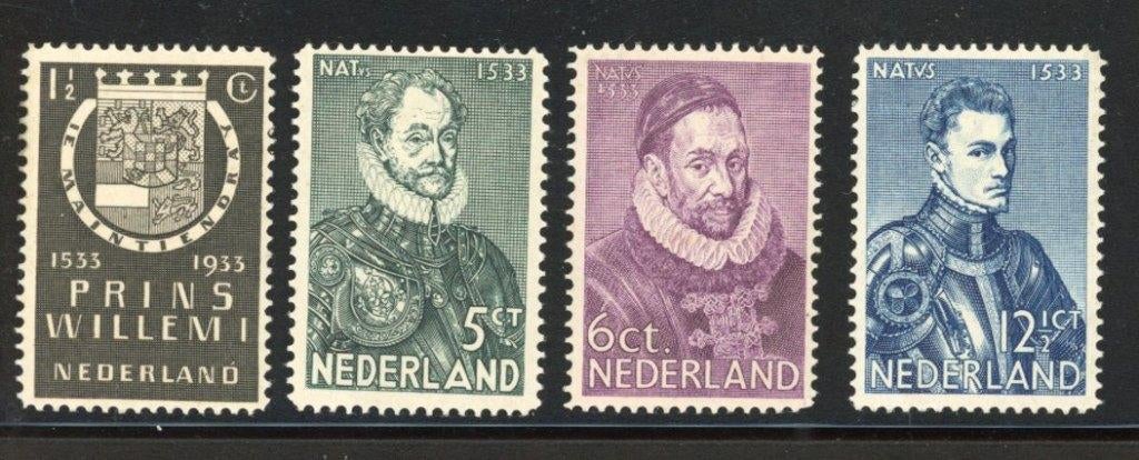 Prins Willem I, NVPH 252-255, ongebruikt (lees), Postzegels en Munten, Postzegels | Nederland, Ophalen of Verzenden, T/m 1940