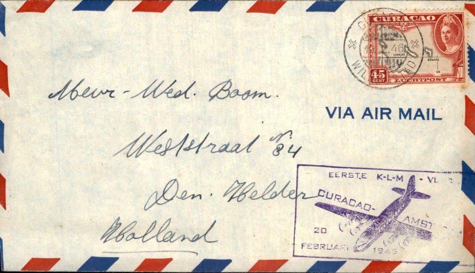 Curacao - KLM - FFC - Den Helder - 1946, Verzenden, Envelop