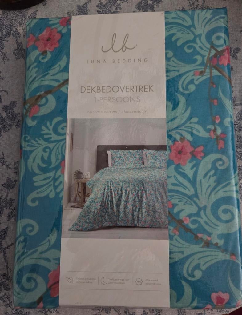 Dekbedovertrek 1 Persoons 140x220 nieuw in verpakking!, Verzenden, Dekbedovertrek, Nieuw, Overige kleuren