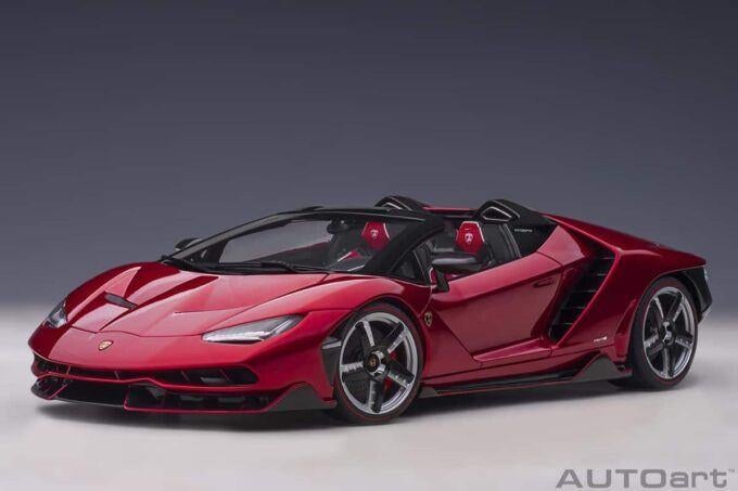 1:18 Lamborghini Centenario Roadster Rosso Efesto - AutoArt, Hobby en Vrije tijd, Modelauto's | 1:18, Nieuw, Auto, Autoart, Ophalen