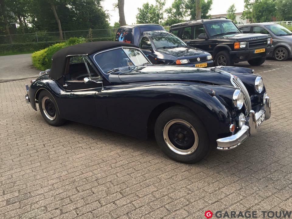 Jaguar XK 140 DHC Restauration project, Auto's, 12 maanden, Achterwielaandrijving, Blauw, Bedrijf