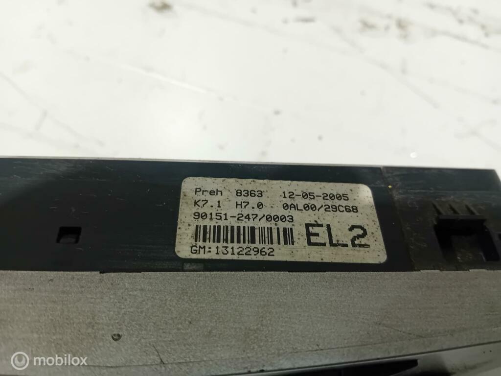 Bedieningspaneel kachel Opel Astra H 13122962, Auto-onderdelen, Ophalen of Verzenden, Gebruikt
