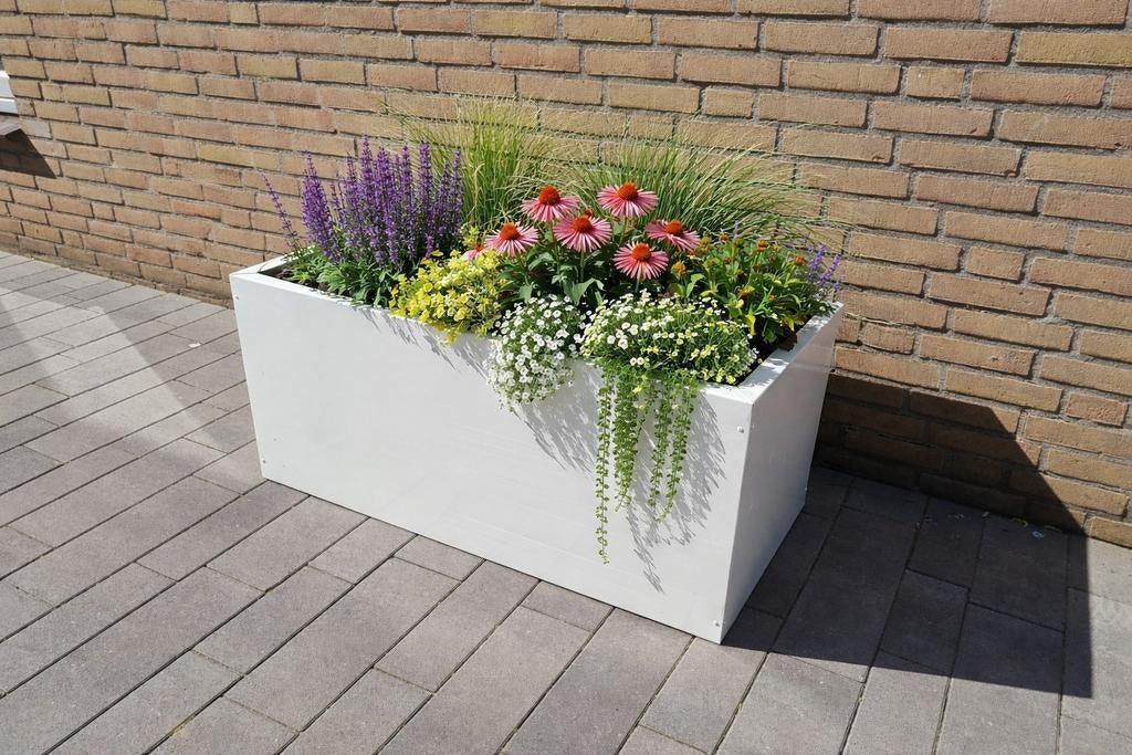 Stalen plantenbak diverse afm. Bijv. 60x60xH60 Vanaf 125euro, Tuin en Terras, Bloembakken en Plantenbakken, Ophalen, Zo goed als nieuw