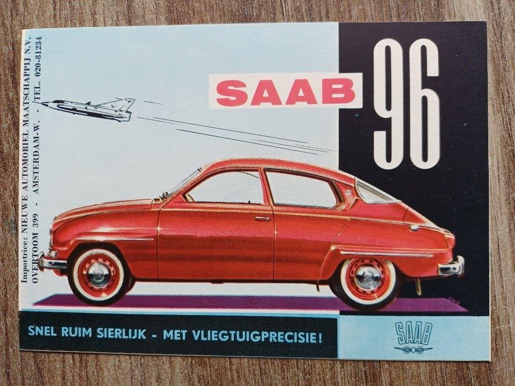 Saab 96 brochure, Ophalen of Verzenden, Zo goed als nieuw, Overige merken