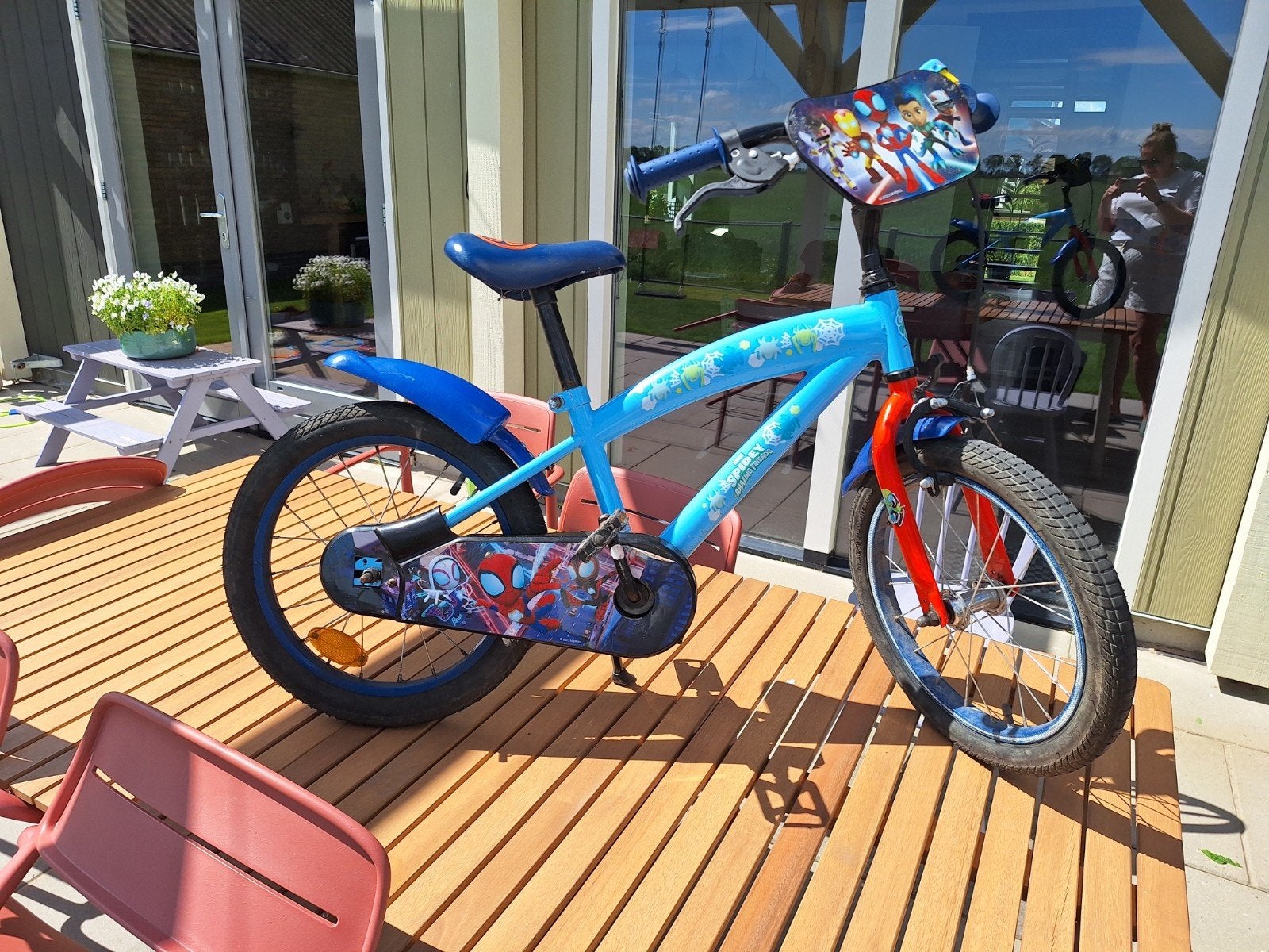 Kinderfiets 16 inch - Spiderman/Avengers. Met standaard, Fietsen en Brommers, Fietsen | Kinderfietsjes, Ophalen, Gebruikt, 16 tot 20 inch