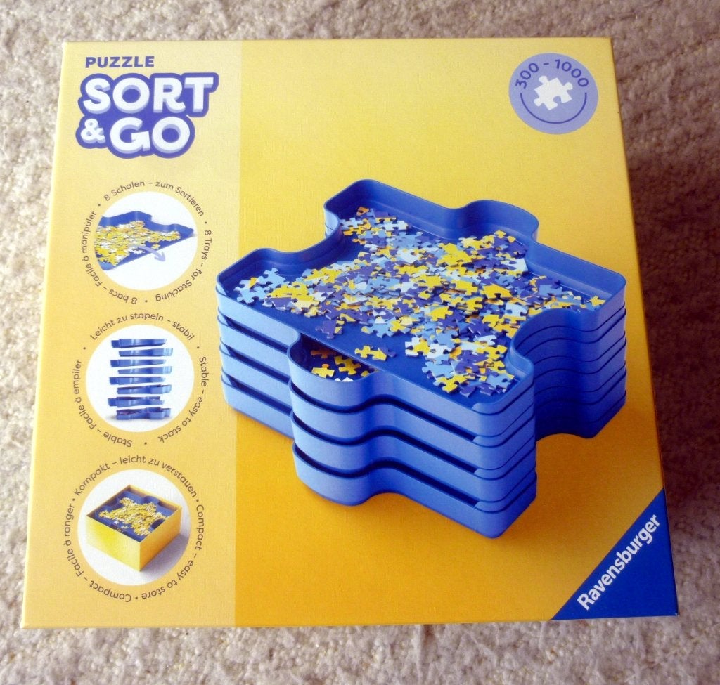 sorteer puzzel bakjes, 8 stuks in doos - zo goed als nieuw, Ophalen of Verzenden, 500 t/m 1500 stukjes, Zo goed als nieuw, Overige typen