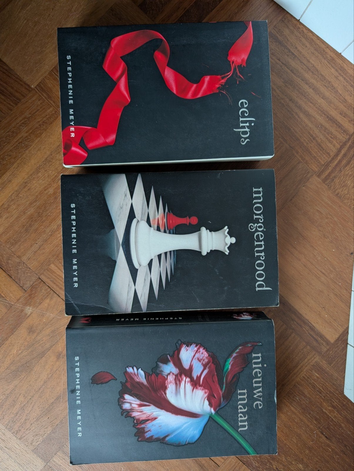 Twilight Saga Boeken: Nieuwe Maan, Morgenrood, Eclips, Ophalen of Verzenden, Gelezen, Stephenie Meyer, Nederland