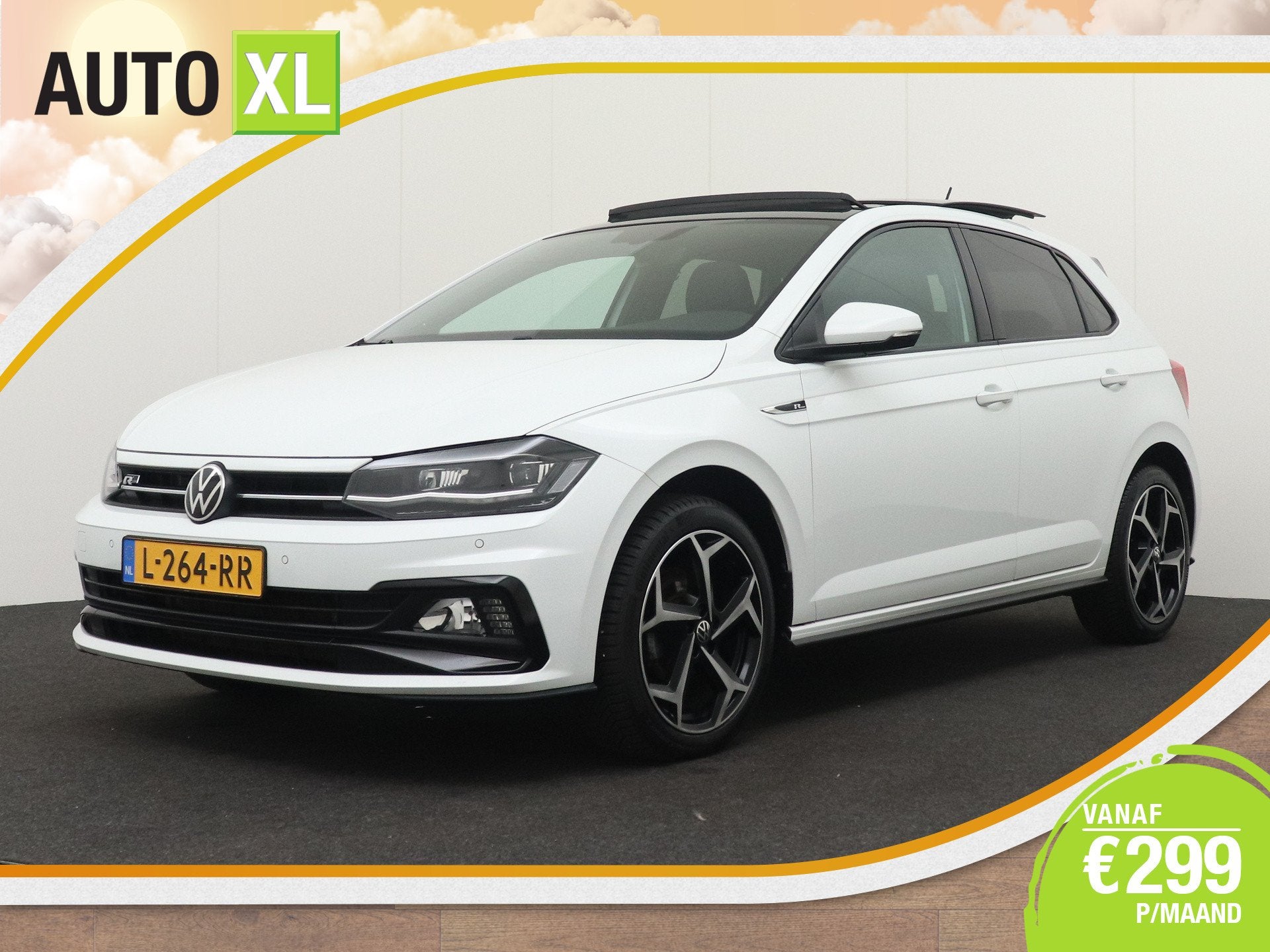 Volkswagen Polo 1.0 TSI 96 PK Aut 3x R-Line Pano-dak Beats-A, Auto's, Dealer onderhouden, 1096 kg, Alcantara, Origineel Nederlands