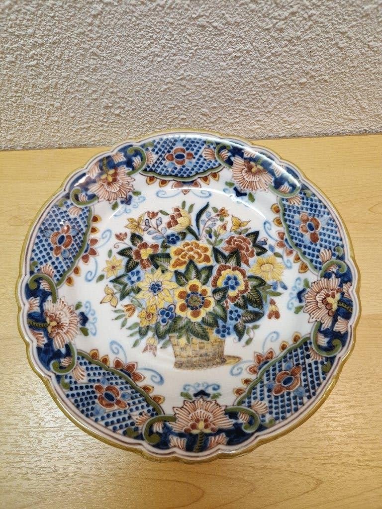 Makkum wandbord met bloemen, genummerd!, Ophalen of Verzenden