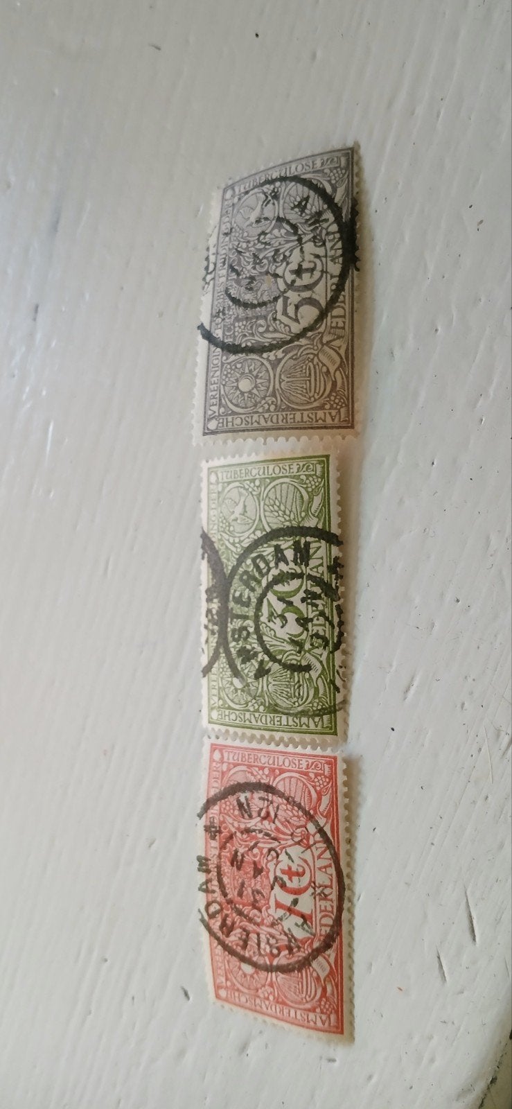 Postzegels Nederland 1  3 en 5 cent 1906. Vereniging bestrij, Verzenden