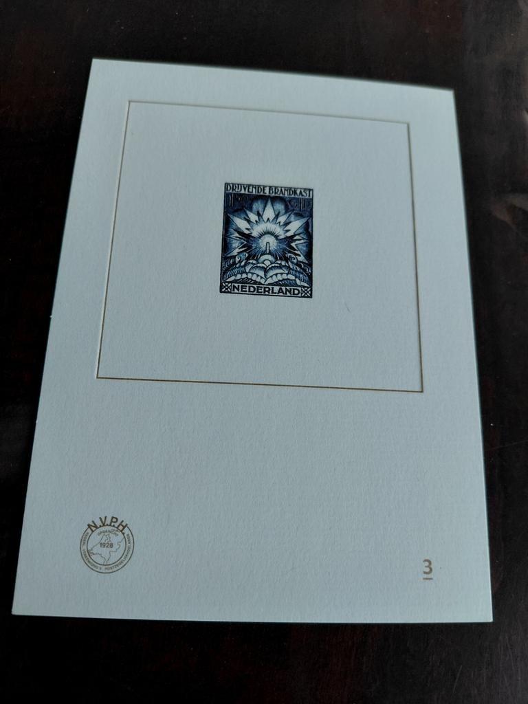 NVPHnr.  3    BLAUWDRUK, Ophalen of Verzenden, T/m 1940, Postfris