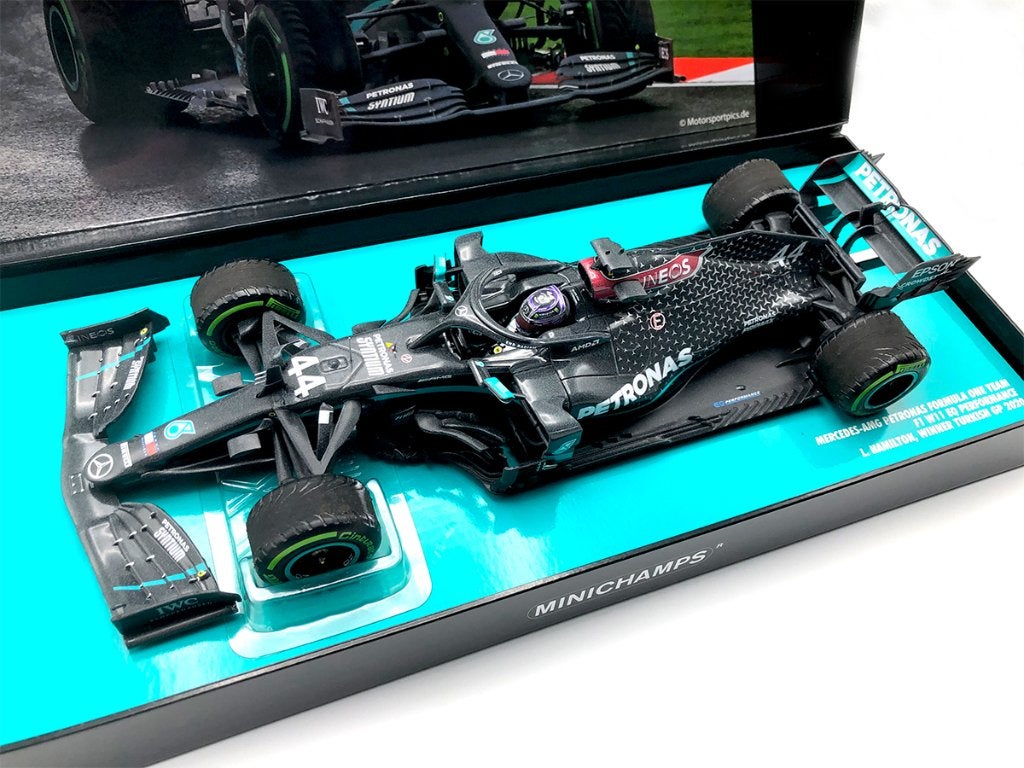 Lewis Hamilton Mercedes Winner Turkish GP 2020 1:18, Ophalen of Verzenden, Nieuw, Auto, MiniChamps