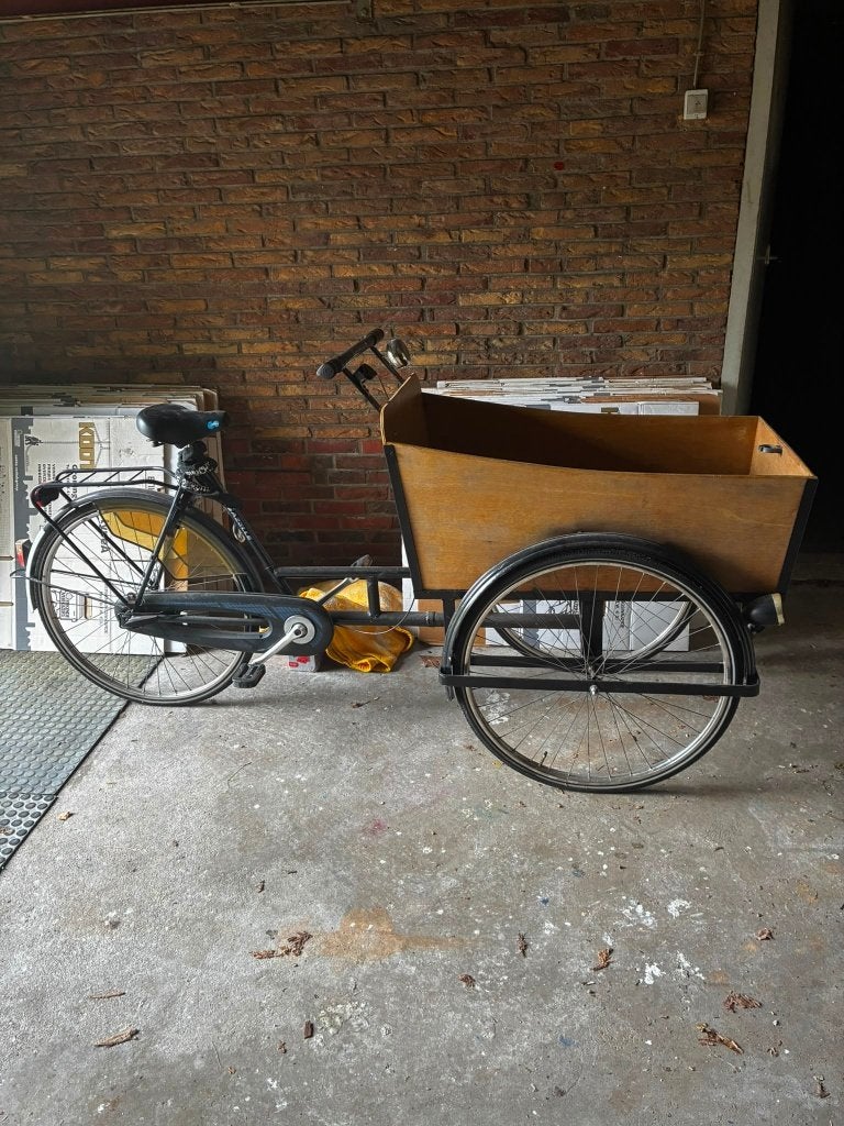 Gazelle Primeur bakfiets met houten bak, Ophalen, Terugtraprem, Gebruikt, Goederen