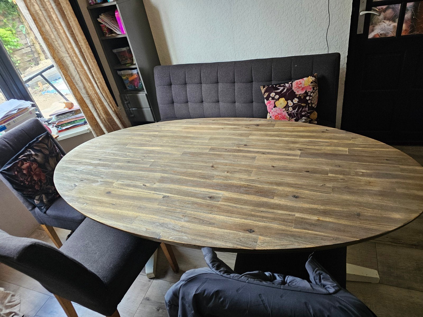 Tafel ovaal, Huis en Inrichting, Tafels | Eettafels, Ophalen, Gebruikt, 50 tot 100 cm, Landelijk