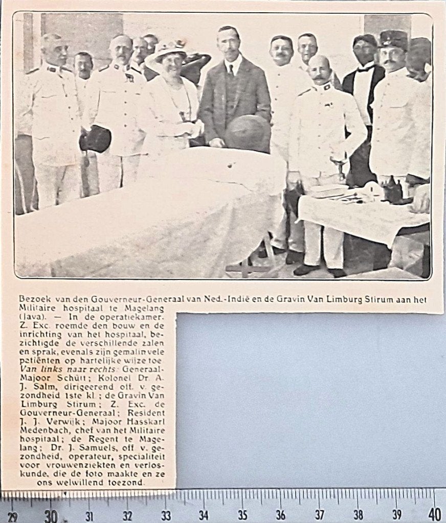 Leger Indië 1917; Gouv.Gen. bezoekt Mil. Hospitaal Magelang, Verzenden, Voor 1940, Gebruikt, Overige onderwerpen