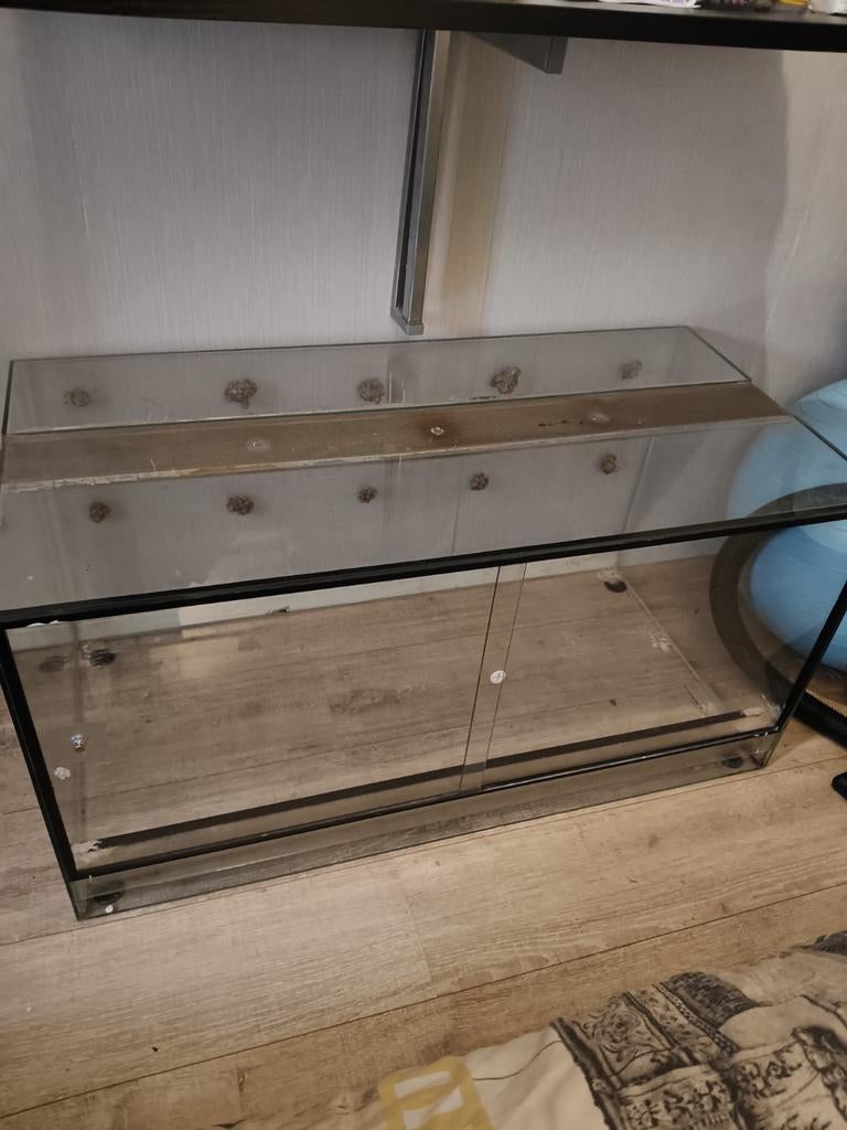 Volglas terrarium 1 meter x 50 cm x 50 cm met schuifdeuren, Ophalen