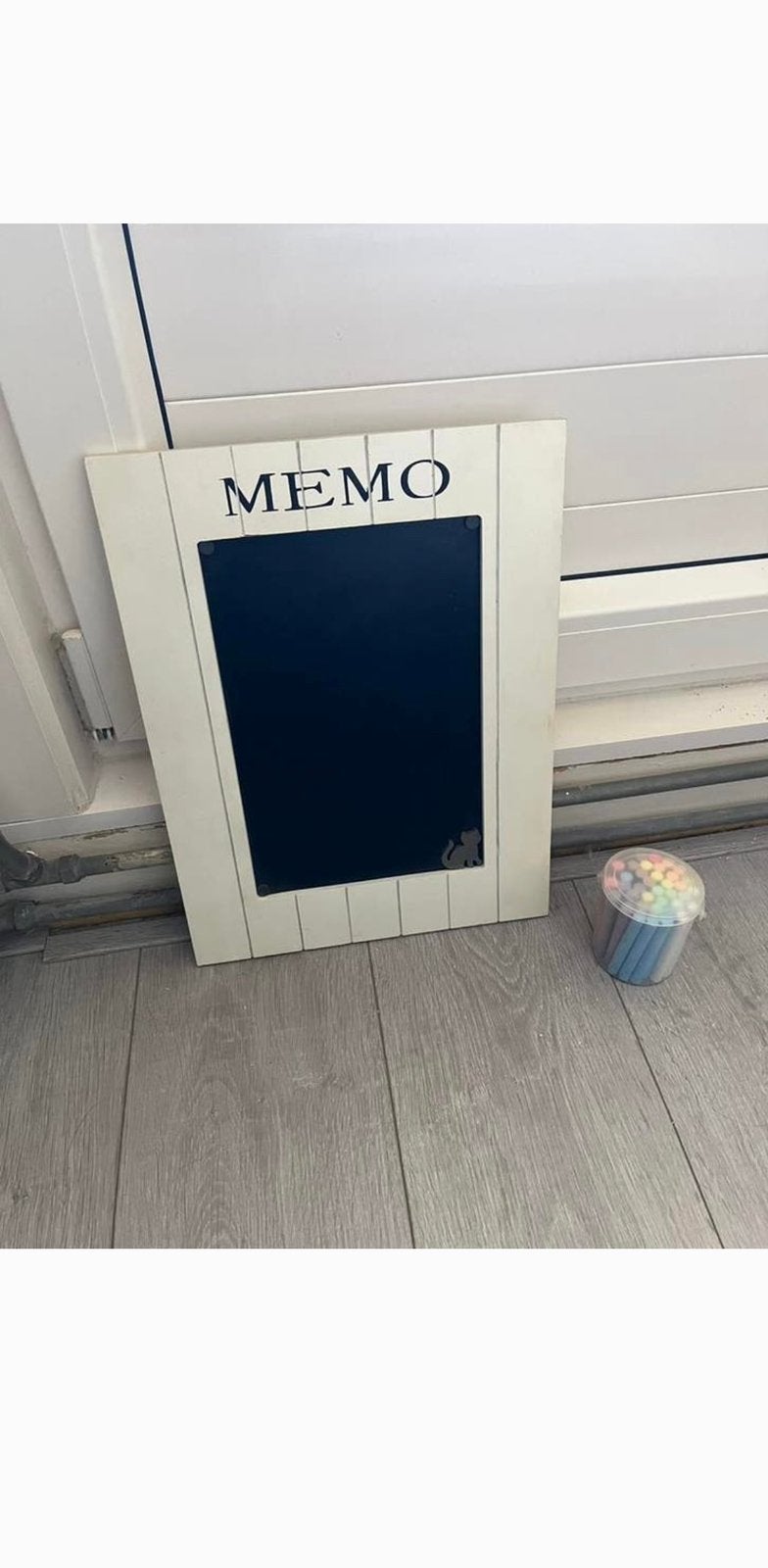 Memobord / krijtbord met krijtjes, Ophalen, Gebruikt, Krijtbord