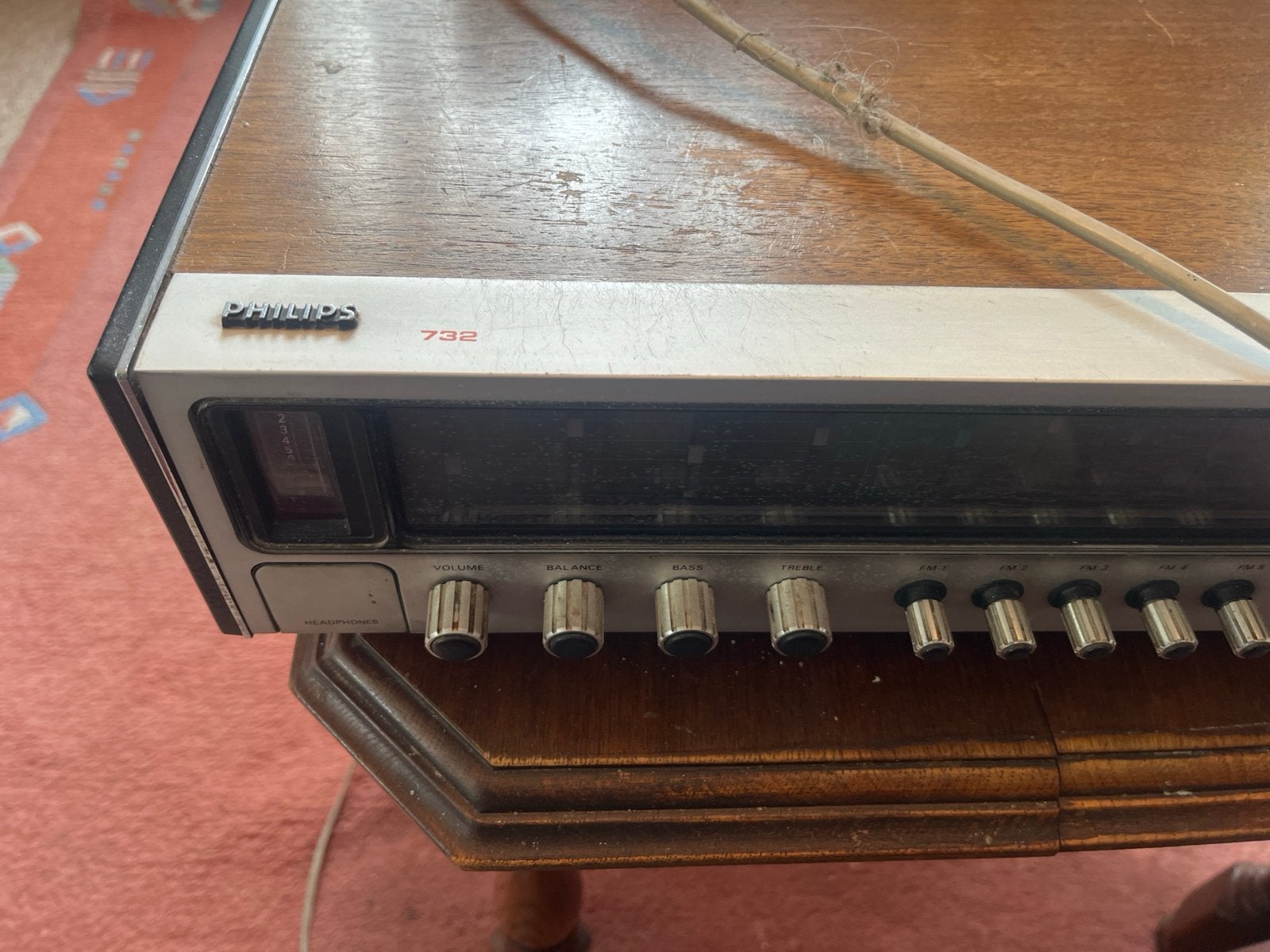 Vintage Philips 732 Radio - Houten Behuizing, Ophalen of Verzenden, Gebruikt, Radio
