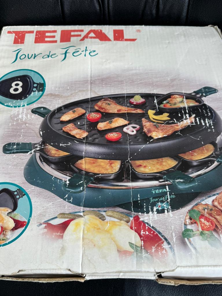 Tefal raclette 8 persoons, Ophalen of Verzenden, Gebruikt, 8 personen of meer