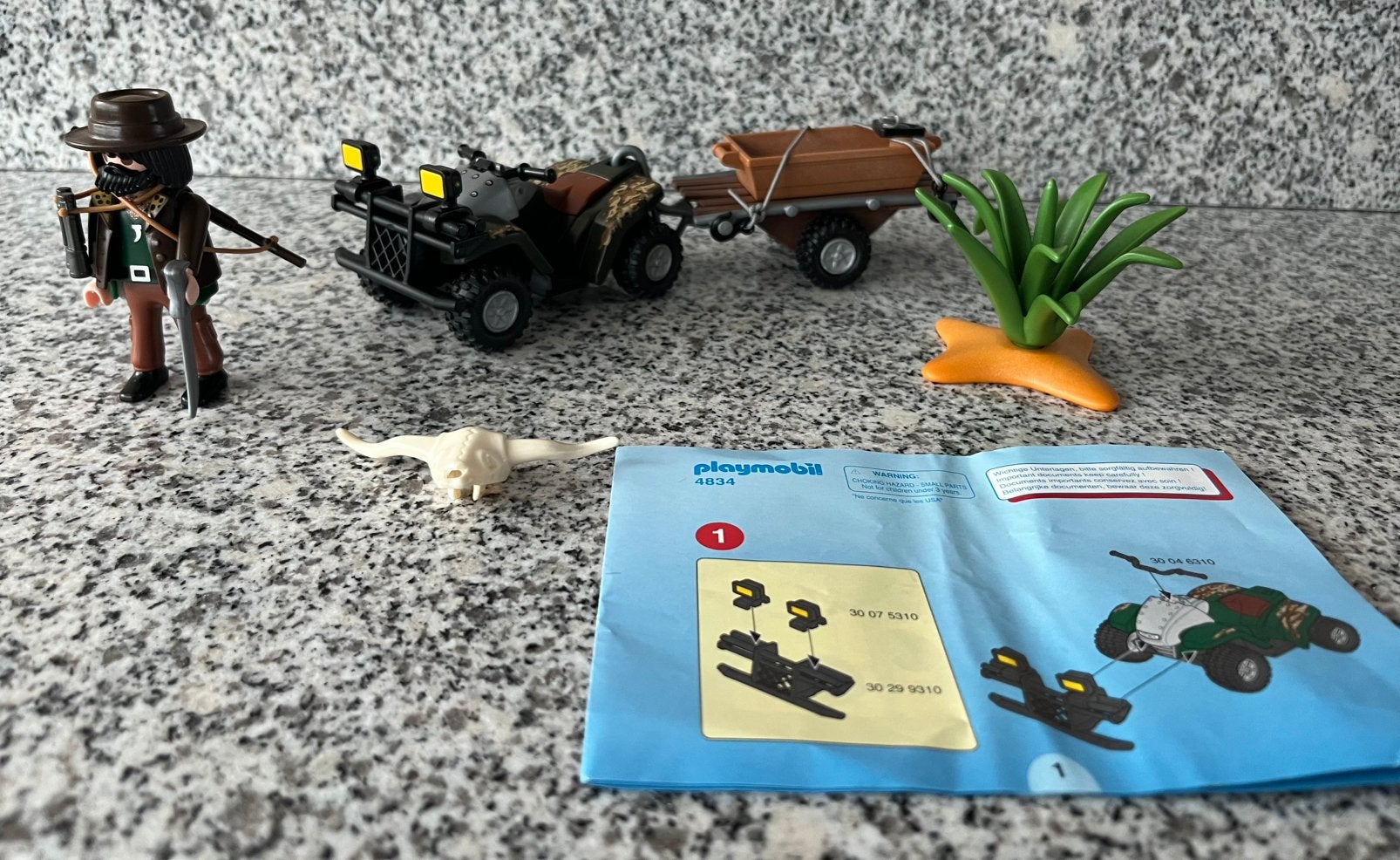 Playmobil 4834 Safari Quad helemaal compleet, Ophalen of Verzenden, Zo goed als nieuw, Complete set