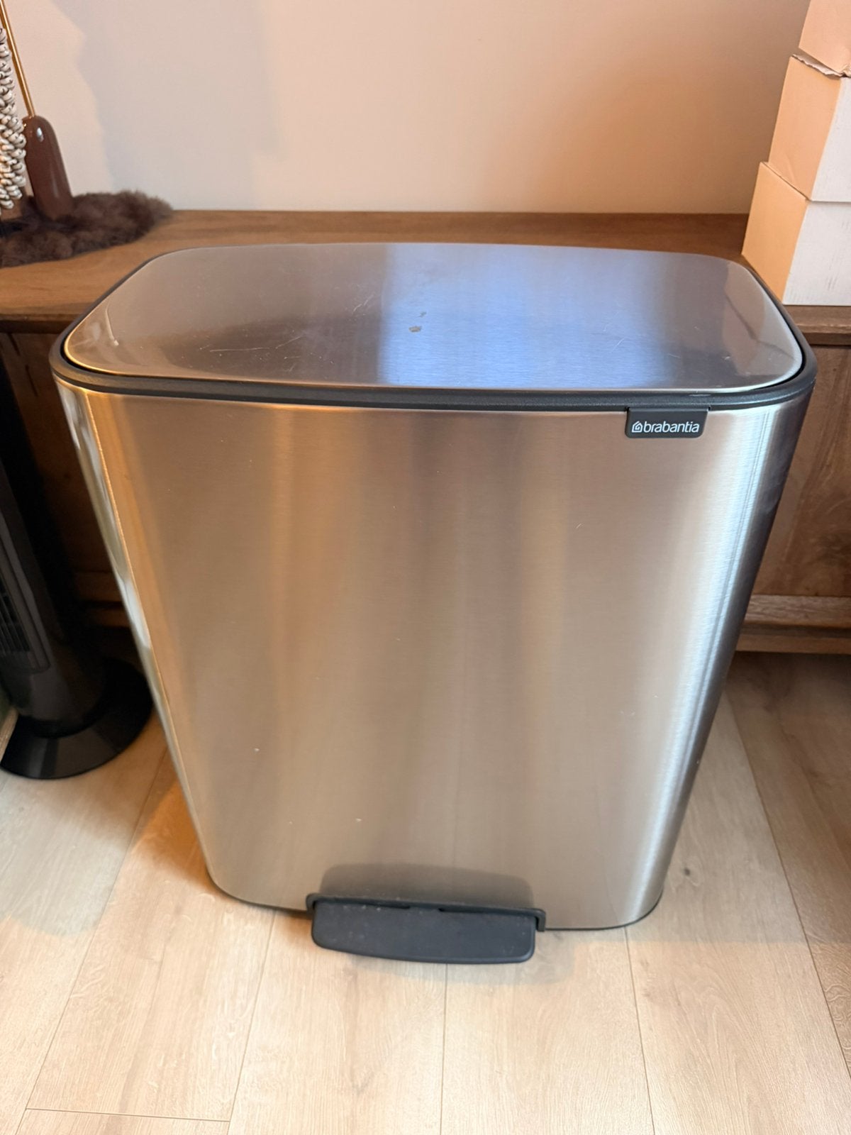 Brabantia dubbele prullenbak, Huis en Inrichting, Woonaccessoires | Prullenbakken, Ophalen, 50 – 75, Met pedaal, 40 liter of meer