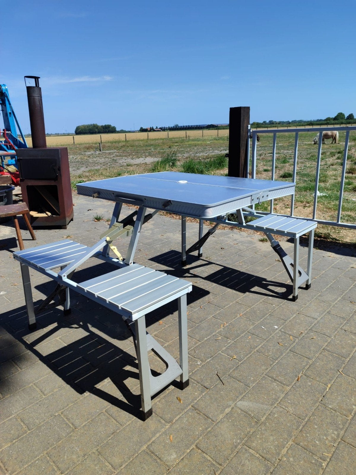 Opvouwbaar picknicktafeltje kamperen, Tuin en Terras, Picknicktafels, Ophalen, Rechthoekig, Aluminium