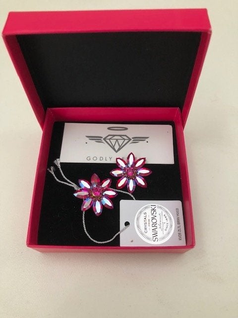 Nieuwe Godly Jewels swarovski oorbellen van, Ophalen of Verzenden, Nieuw, Goud, Overige materialen
