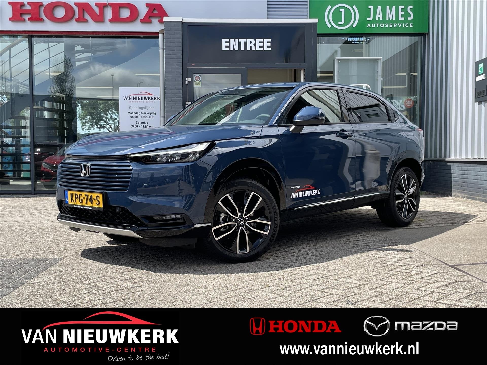 HONDA HR-V 1.5 e:HEV Automaat Advance | Carplay & Android |, Auto's, Automaat, Blauw, Leder en Stof, 1353 kg