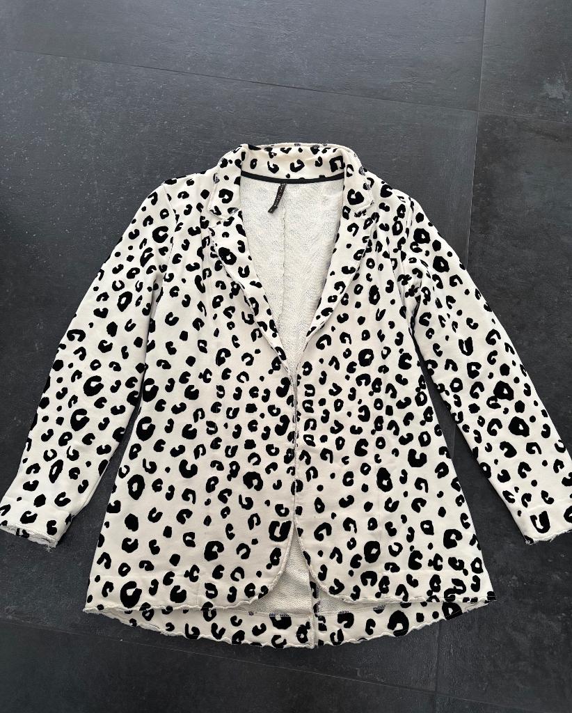 Maison Grace Leopard jog blazer maat L, Maat 38/40 (M), Verzenden, Wit, Maison Grace
