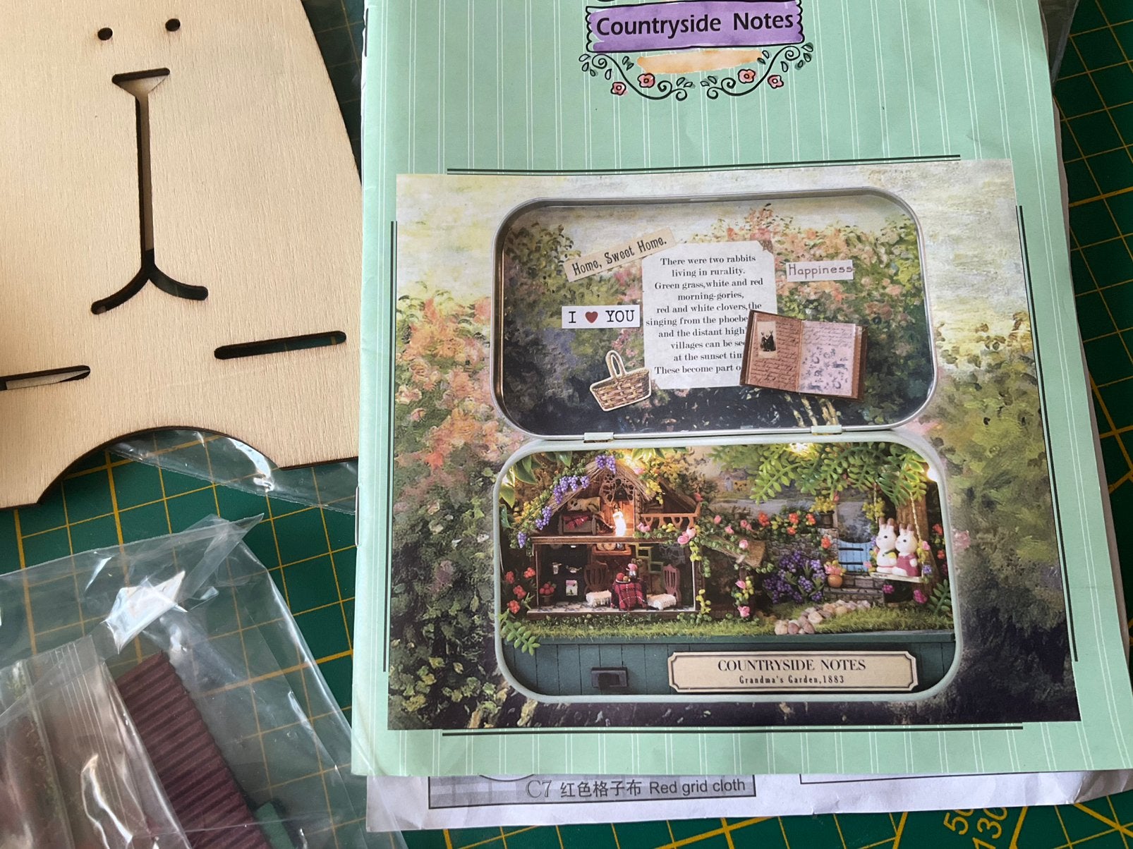 Miniatuur huisje in box countryside notes, Ophalen of Verzenden, Nieuw, Knutselwerk