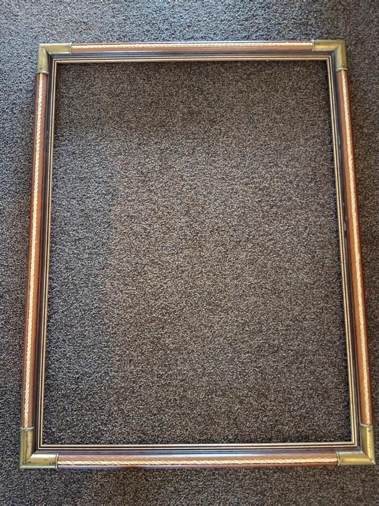 Houten lijst met koper, Huis en Inrichting, Woonaccessoires | Lijsten, Ophalen of Verzenden, Hout