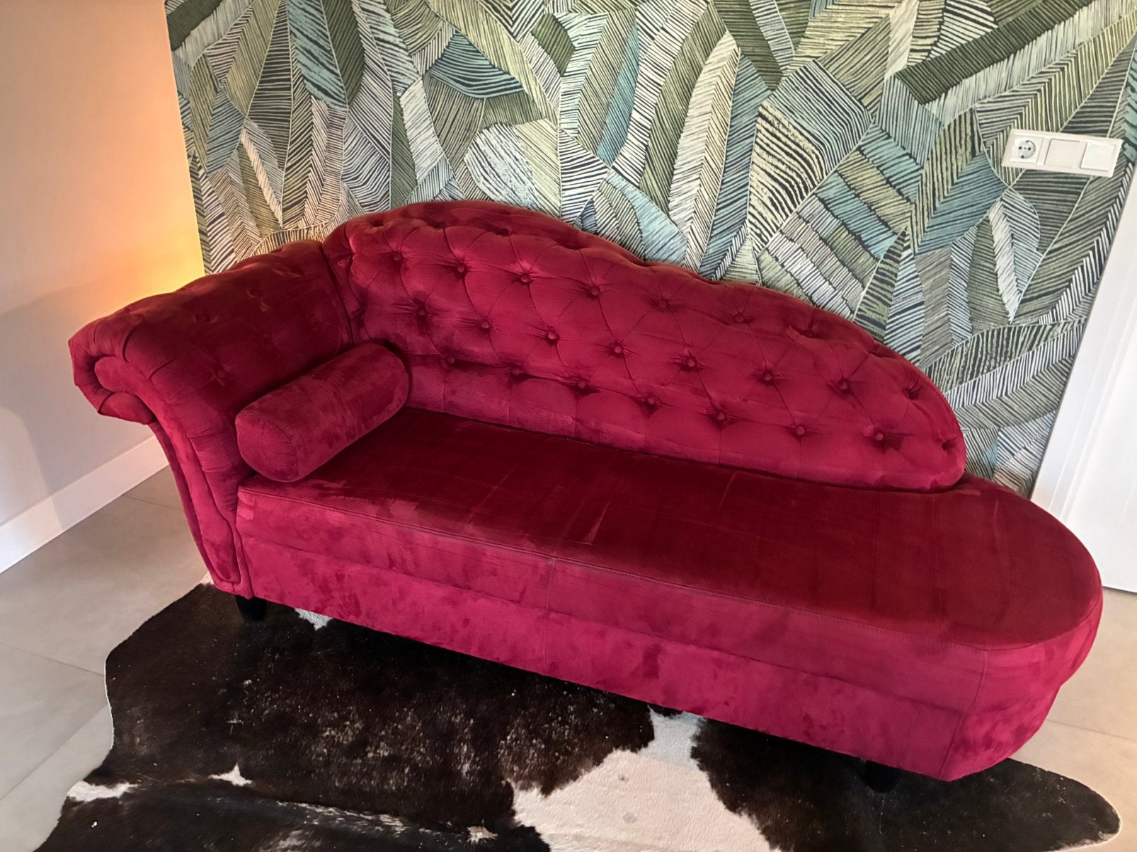 Chaises longues rood, Ophalen, Tweepersoons, 75 tot 100 cm, Zo goed als nieuw