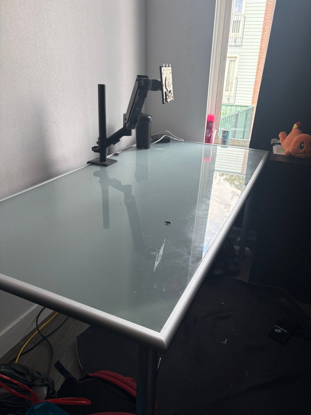 Glass table, Ophalen of Verzenden, Zo goed als nieuw, Rechthoekig