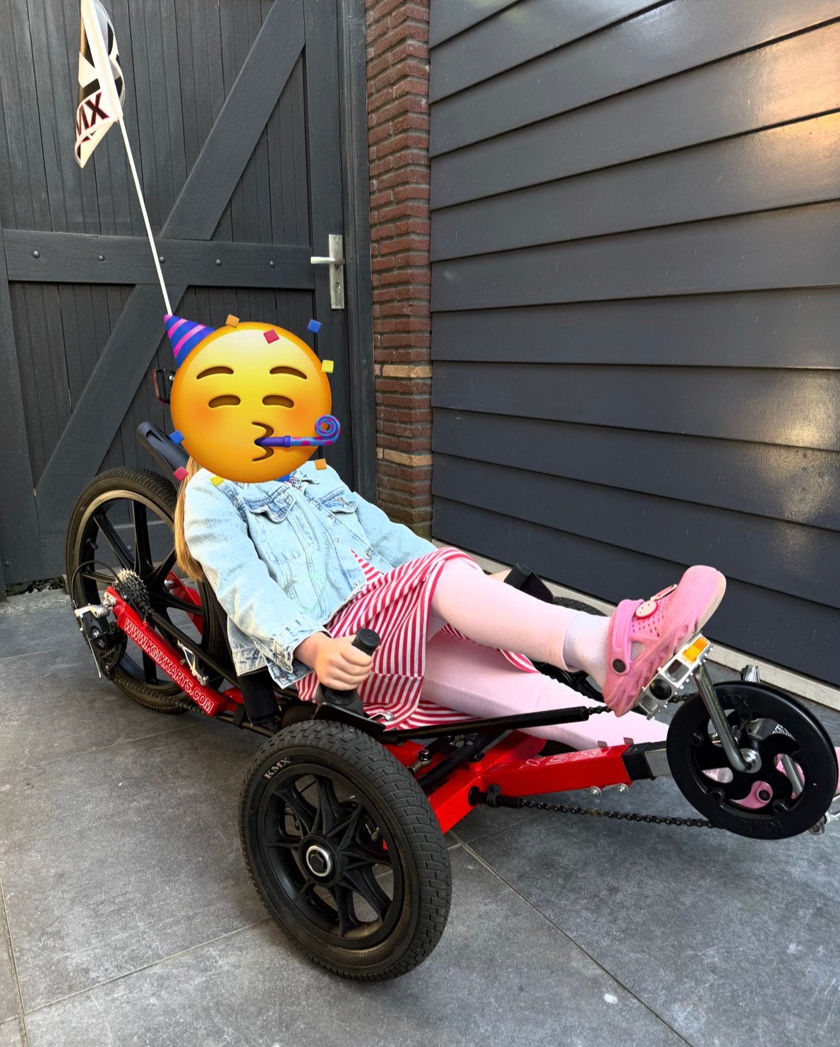 KMX Kinder driewieler - Rood/Zwart, Ophalen, Gebruikt, Velgrem