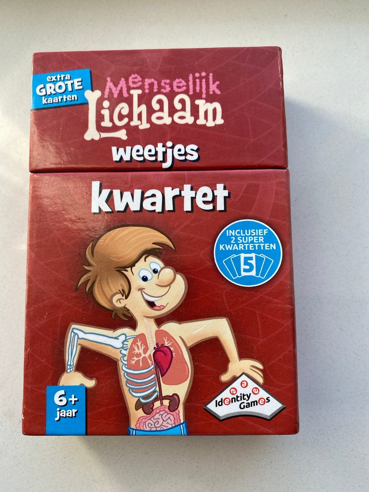 Menselijk Lichaam Weetjes Kwartet - Identity Games, Drie of vier spelers, Ophalen of Verzenden, Gebruikt