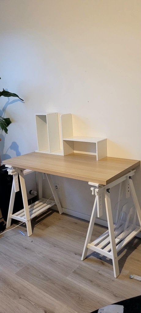 desk, Ophalen, Zit-sta bureau, 120 cm, Hout