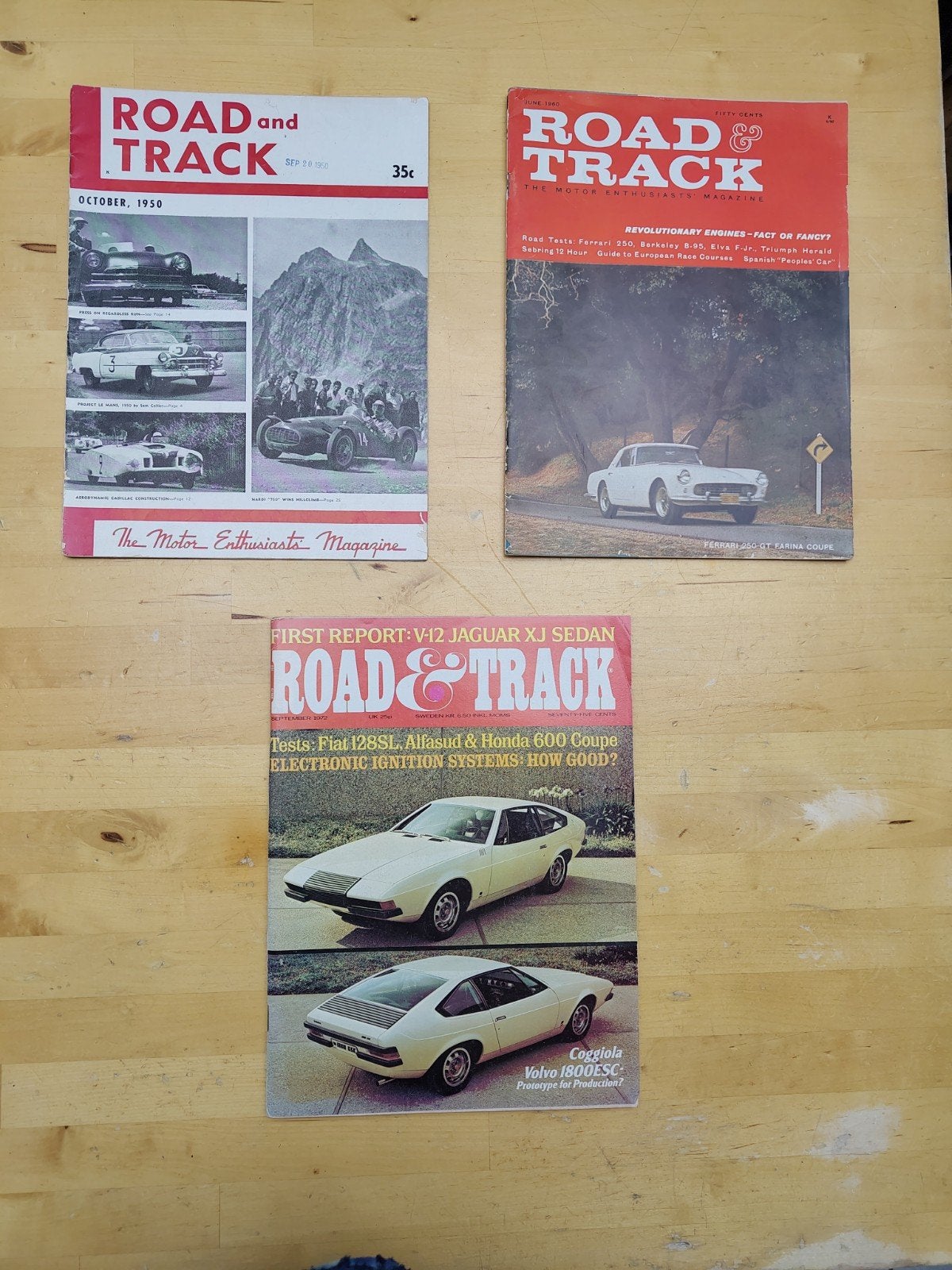 Road and Track 1950, 1960,1972, Ophalen of Verzenden, Gelezen, Volvo