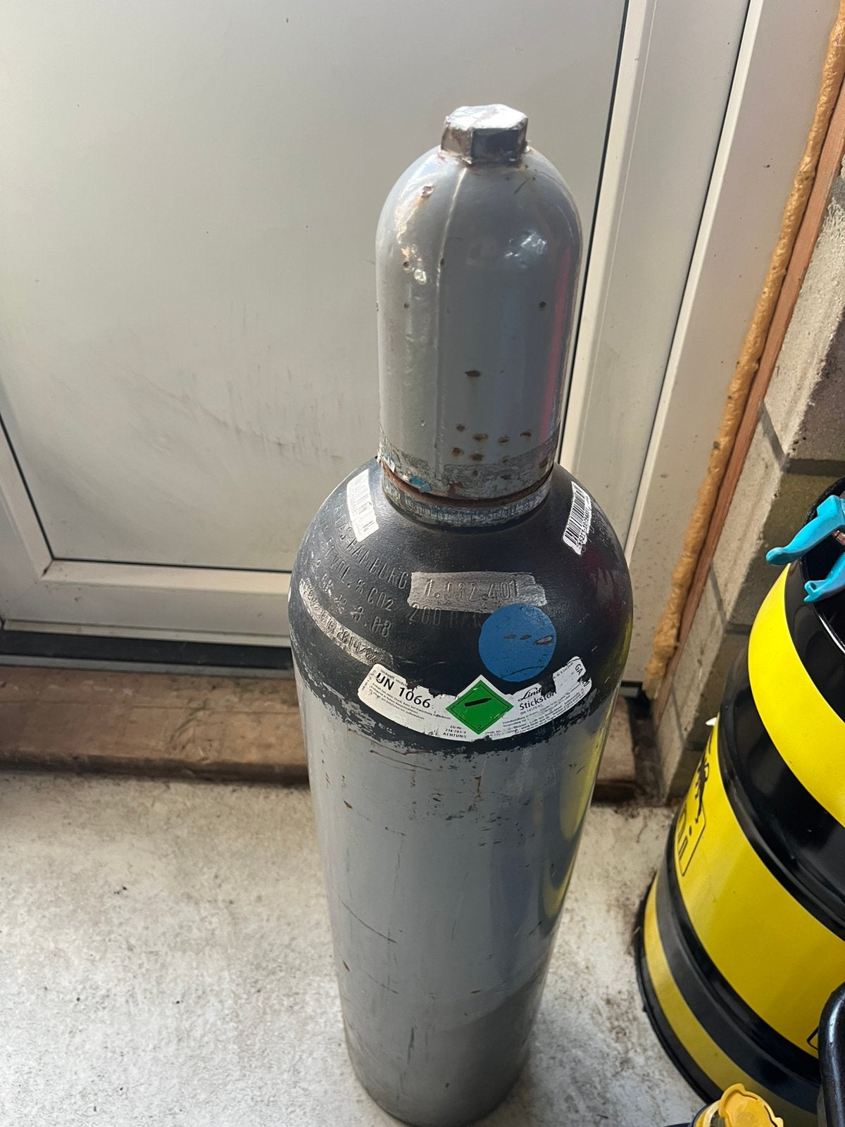 Stikstoffles met gloor reduceerventiel, Doe-het-zelf en Verbouw, Ophalen, Zo goed als nieuw, Minder dan 150 ampère, Overige typen