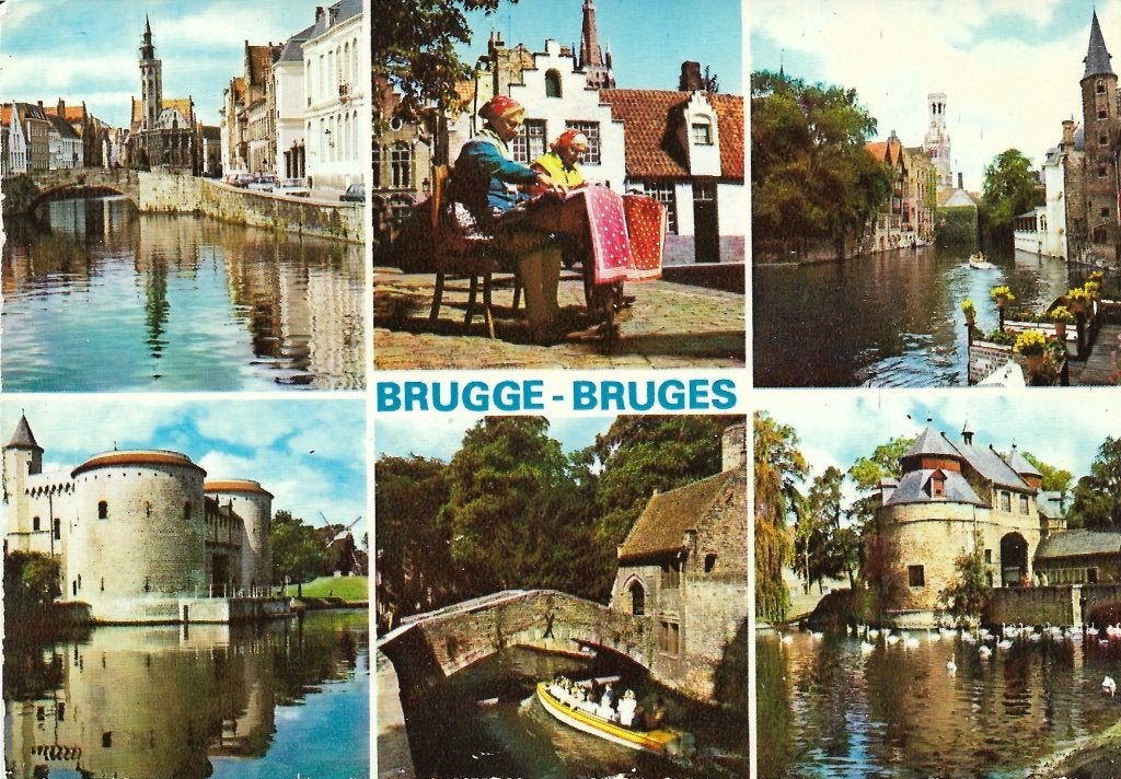 Ansichtkaart  	Brugge (België)	6-luik, Ophalen of Verzenden, 1960 tot 1980, Gelopen, West-Vlaanderen