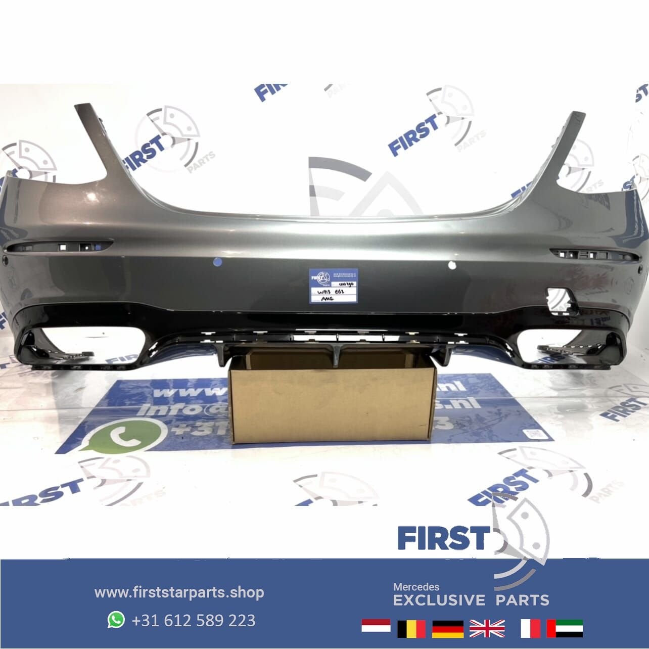 W213 E63 E63S AMG ACHTERBUMPER + DIFFUSER Mercedes E Klasse, Gebruikt, -, Ophalen of Verzenden, Achter