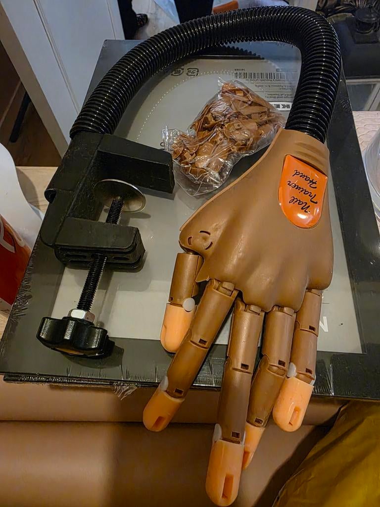 Nailtrainer oefenhand met nailbeds en tafelklem, Ophalen of Verzenden