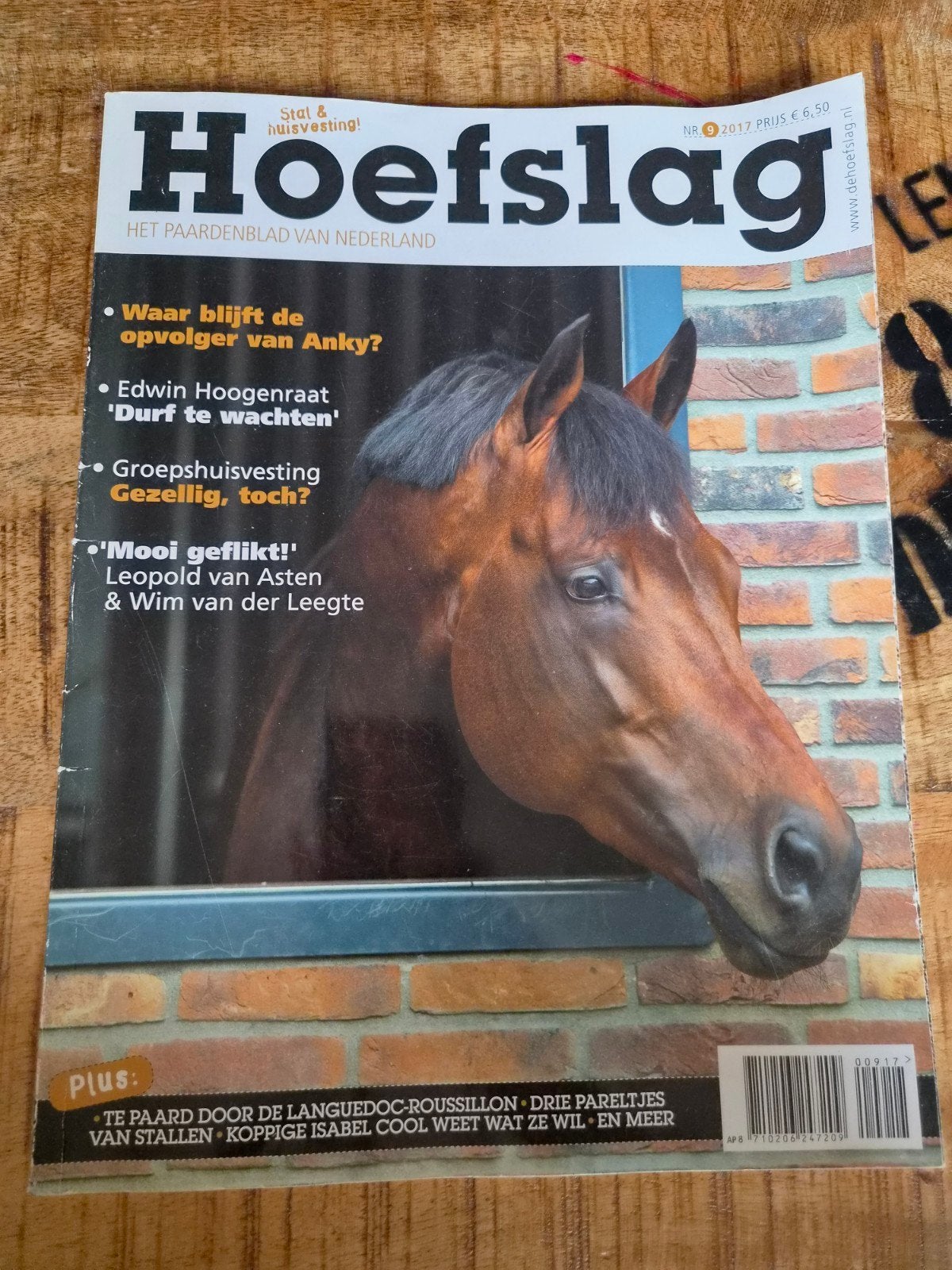 Hoefslag Paardenblad - Nr. 9 2017 - Met Anky en meer, Ophalen of Verzenden, Gelezen, Overige typen