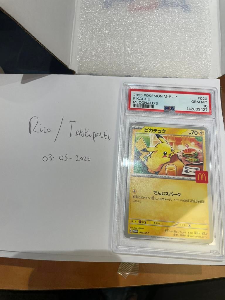 11x PSA 10 Pikachu burgerchu 020/m-p sequential Mc Donalds’s, Hobby en Vrije tijd, Verzamelkaartspellen | Pokémon, Ophalen of Verzenden