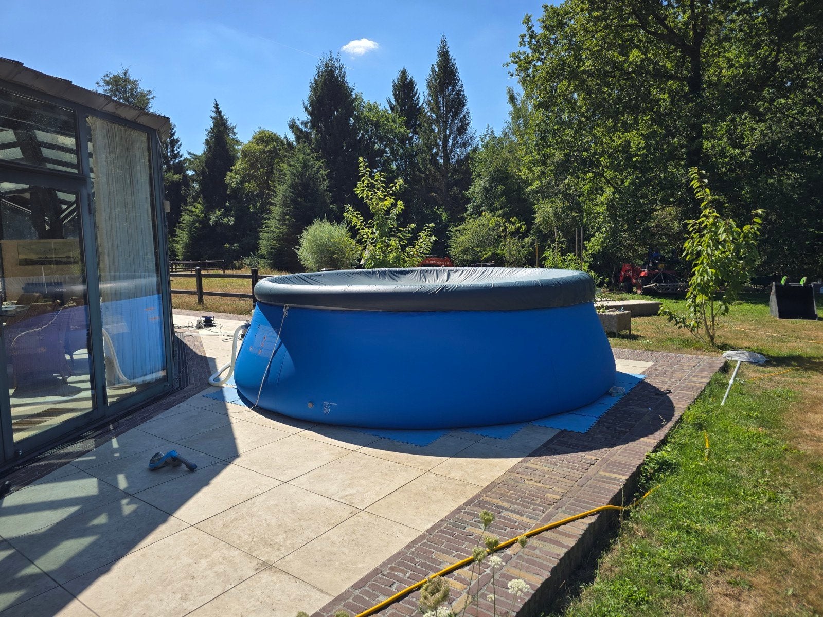 Bestway Fast Set opzetzwembad met Intex zoutwatersysteem en, Ophalen, 80 tot 120 cm, Rond, 300 cm of meer