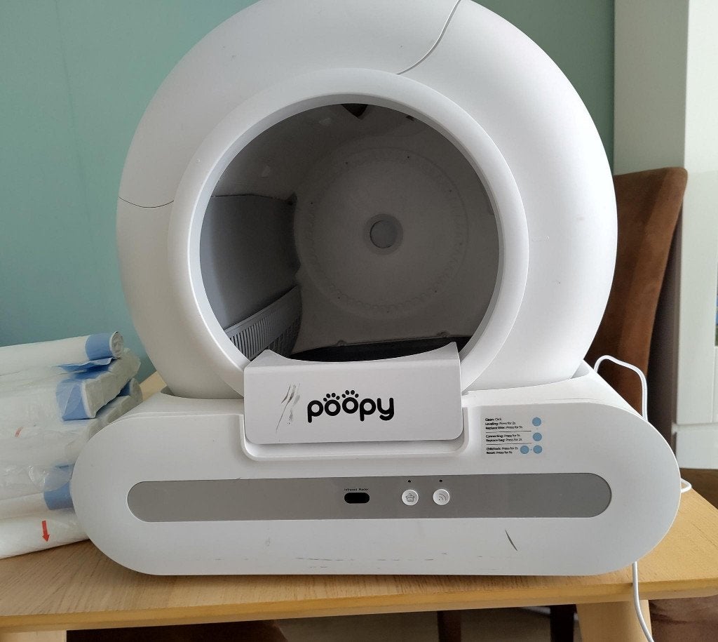 Poopy Nano 2 Wit, Dieren en Toebehoren, Kattenbakken, Ophalen, Zelfreinigend, Gebruikt, Gesloten