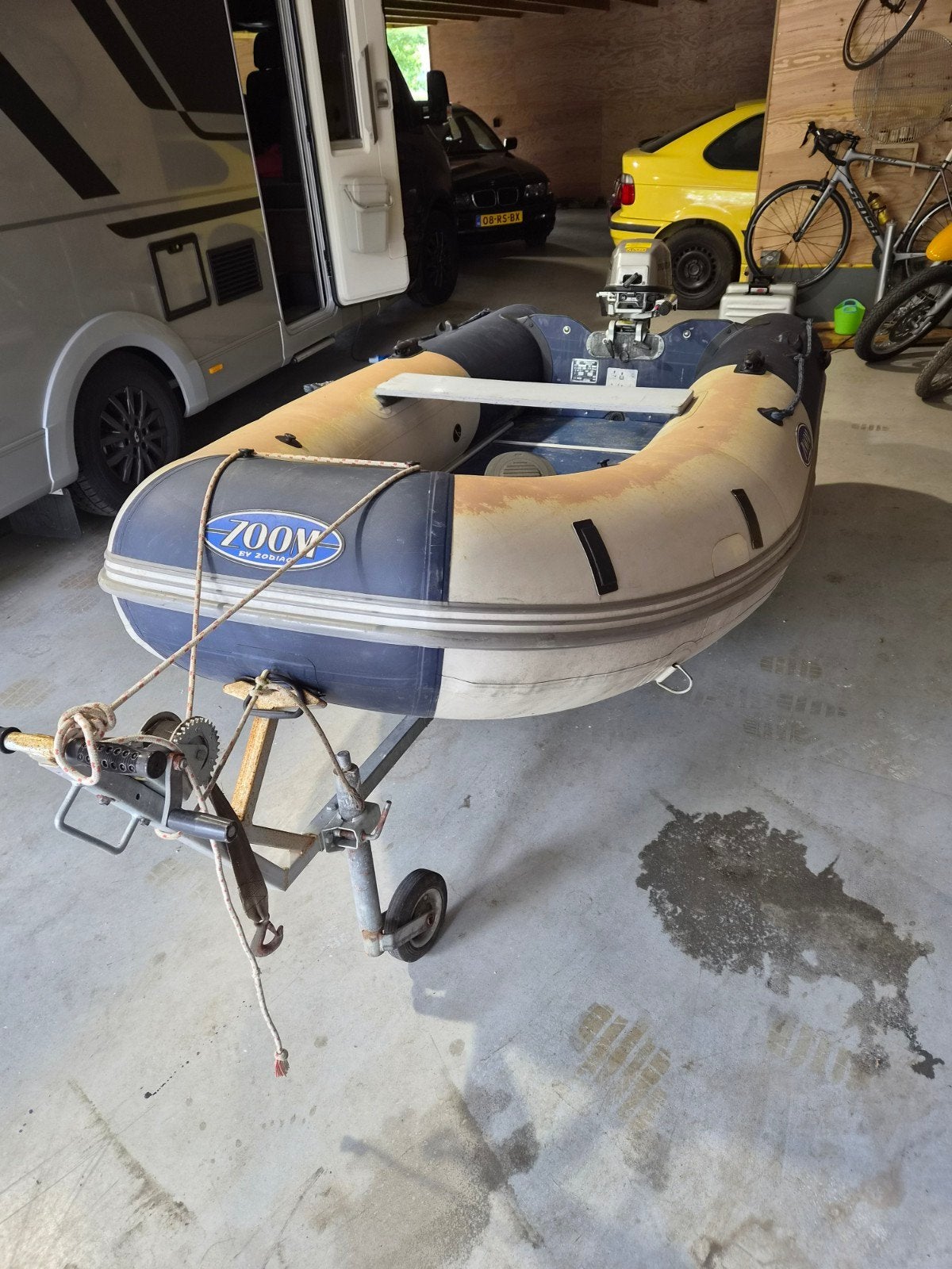 5 pk honda kortstaart incl rubberboot zodiac., Watersport en Boten, Buiten- en Binnenboordmotoren, Ophalen, Benzine, 5 tot 10 pk
