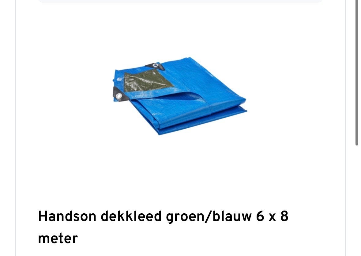 Dekzeil 6x8 meter - Slechts 1 winter gebruikt, Ophalen of Verzenden, Zo goed als nieuw, Overige typen
